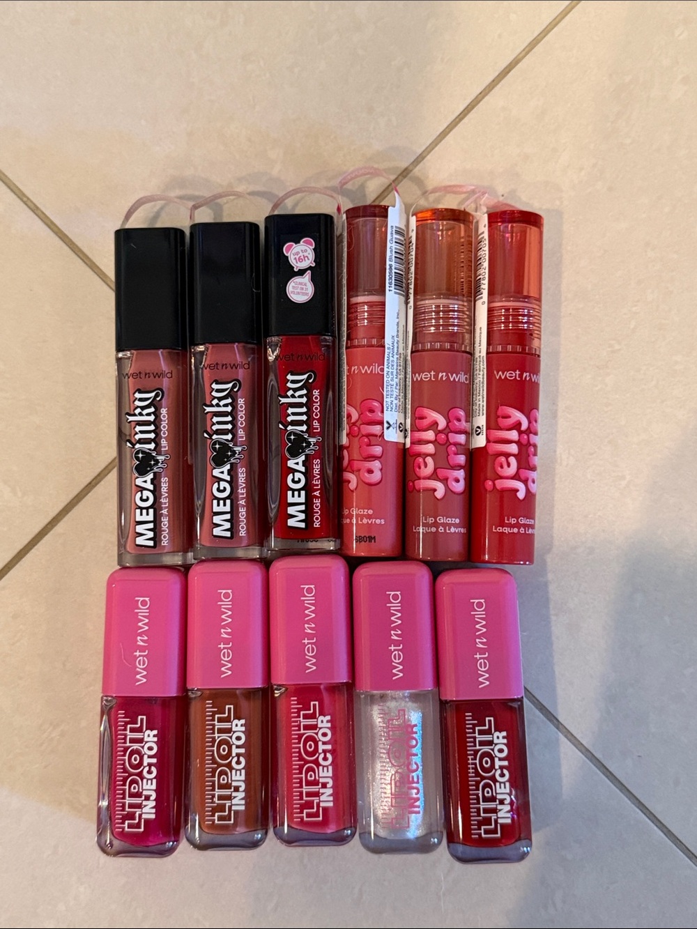 wet n wild Lip Set — Pink and Red Glosses & Liquid Lipsticks